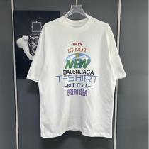 BALENCIAGA コピー Tシャツ スポーツロゴ＆メッセージプリント入り カジュアル半袖トップス バレンシア