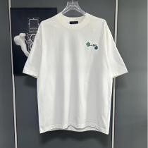 ルイヴィトン 偽物 Tシャツ 手書き風ロゴ＆カラーパッチ装飾入り ホワイト 半袖トップス LOUIS VUITTON