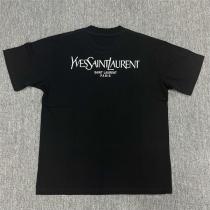 YSL スーパーコピー Tシャツ ロゴプリント入り半袖カットソー モノグラム 綿素材 2色展開 メンズ サンローラン