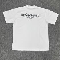 YSL スーパーコピー Tシャツ ロゴプリント入り半袖カットソー モノグラム 綿素材 2色展開 メンズ サンローラン