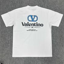 ヴァレンティノ コピー Tシャツ ロゴ刺繍入りシンプルクルーネックトップス メンズ カジュアル VALENTINO
