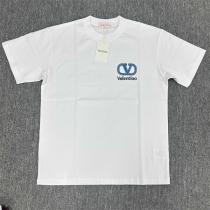 ヴァレンティノ コピー Tシャツ ロゴ刺繍入りシンプルクルーネックトップス メンズ カジュアル VALENTINO