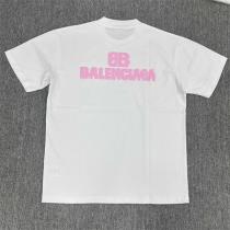 バレンシアガ コピー Tシャツ ピクセルロゴプリントデザイン 半袖トップス 2色展開 プレミアム BALENCIAGA