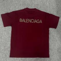 希少 BALENCIAGA コピー Tシャツ ロープロゴ刺繍 バックプリント半袖 2色展開 快適 バレンシアガ