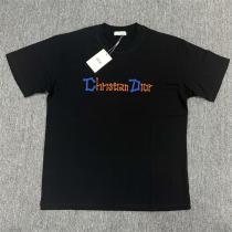 ディオール 偽物 Tシャツ ヴィンテージ風カラー切替ロゴプリント半袖 2色展開 クリスチャン DIOR
