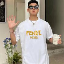FENDI コピー Tシャツ ストリート風ドリップロゴプリント入り モード感漂う個性派 2色展開 フェンディ
