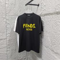 FENDI コピー Tシャツ ストリート風ドリップロゴプリント入り モード感漂う個性派 2色展開 フェンディ