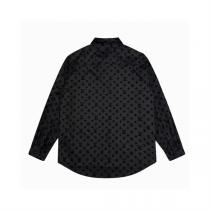 ルイヴィトン コピー シャツ モノグラム総柄ジャカード ロングスリーブ ブラック メンズ LOUIS VUITTON