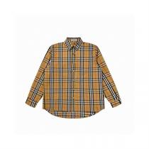 BURBERRY 偽物 シャツ クラシックチェック長袖 ボタンダウン ブラウン系 着心地抜群 バーバリー