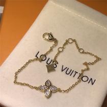 ルイヴィトン 偽物 ブレスレット モノグラムフラワー パヴェダイヤ チェーン仕様 LOUIS VUITTON