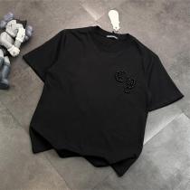 CHROME HEARTS スーパーコピー Tシャツ マルチカラークロスバックアート スタッズ装飾 クロムハーツ