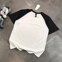 クロムハーツ スーパーコピー Tシャツ バイカラースリーブ クロスロゴ襟元プリント CHROME HEARTS