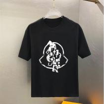 モンクレール 偽物 Tシャツ 個性派アートロゴプリント カジュアルファッションストリート トップス MONCLER