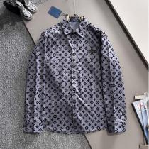 LOUIS VUITTON 偽物 シャツ モノグラムパターン 長袖 クラシックデザイン 3色展開 ルイヴィトン