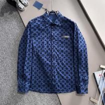 LOUIS VUITTON 偽物 シャツ モノグラムパターン 長袖 クラシックデザイン 3色展開 ルイヴィトン