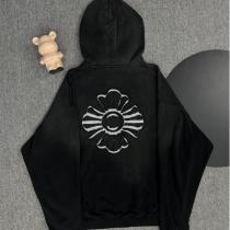 CHROME HEARTS コピー パーカー クロス刺繍ワンポイント入り プルオーバー シンプル ユニセックス クロムハーツ