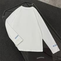 クロムハーツ 偽物 長袖Tシャツ ドッグタグプリント ロゴネック＆スリーブ装飾付き ストリート CHROME HEARTS
