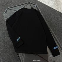 クロムハーツ 偽物 長袖Tシャツ ドッグタグプリント ロゴネック＆スリーブ装飾付き ストリート CHROME HEARTS