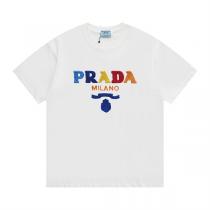 プレミアム PRADA スーパーコピー カラフル刺繍 ロゴ Tシャツ モダンで洗練された 着心地抜群 プラダ