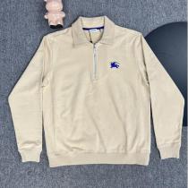 BURBERRY コピー ロゴ刺繍入り ハーフジップ トレーナー カジュアルシック スウェット 長袖トップス バーバリー
