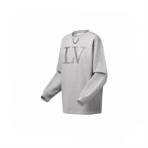 LOUIS VUITTON コピー トレーナー LVロゴ リント クラフトネックアクセントスウェット ルイヴィトン
