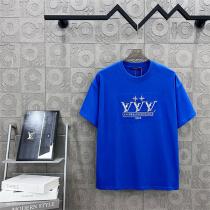 ルイヴィトン スーパーコピー Tシャツ クラウンロゴ刺繍 ブルー ヴィンテージスタイル LOUIS VUITTON