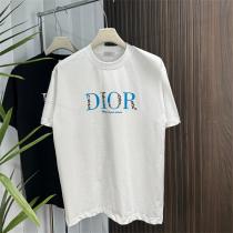  DIOR コピー プレミアム スタイリッシュ花柄ロゴデザイン 半袖カジュアル Tシャツ ブラック ディオール
