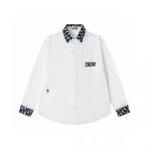 DIOR 偽物 高級オブリーク柄 デザインカフス＆襟付き 長袖ドレスシャツ ブラックフォーマルスタイル ディオール