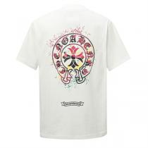 CHROME HEARTS スーパーコピー カラフルグラフィッククロスロゴ クルーネック Tシャツ ストリート クロムハーツ