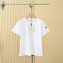  MONCLER コピー ワッペンロゴ ベーシックフィット Tシャツ 4色展開 レディースカジュアル モンクレール