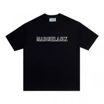 Maison Margiela 偽物 Tシャツ MARGIELA SIXクラシックロゴプリント モード系ブラック マルジェラ