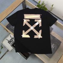  Off-White コピー Ｔシャツ 立体テープロゴ アローシグネチャー バック ホワイト＆ブラック オフホワイト