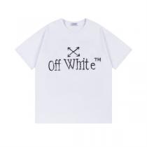 オフホワイト 偽物 Tシャツ ロゴ＆ピンククロスライン クラッシュプリント風モノトーンデザイン Off-White