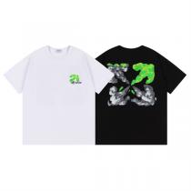 Off-White コピー Tシャツ グラフィティハンド×スモークアロー バイカラーアートデザイン オフホワイト