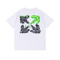 Off-White コピー Tシャツ グラフィティハンド×スモークアロー バイカラーアートデザイン オフホワイト