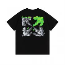 Off-White コピー Tシャツ グラフィティハンド×スモークアロー バイカラーアートデザイン オフホワイト