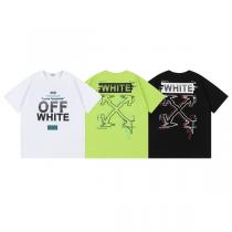 Off-White 偽物 Tシャツ テクノロジーグラフィック プリントロゴ＆クロスアローデザイン オフホワイト