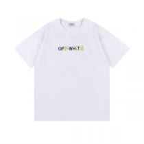 オフホワイト コピー Tシャツ クロスアロー立体構造 プリントロゴ＆蛍光アクセントデザイン Off-White