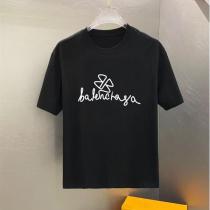 バレンシアガ スーパーコピー Tシャツ 新作ロゴプリント シンプルモダン カジュアル ブラックトップス BALENCIAGA