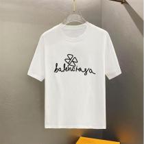 バレンシアガ スーパーコピー Tシャツ 新作ロゴプリント シンプルモダン カジュアル ブラックトップス BALENCIAGA