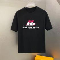 BALENCIAGA コピー Tシャツ スポーティーロゴデザイン アクティブウェア風 クラシック ブラック バレンシアガ