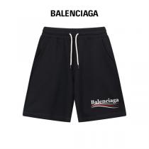BALENCIAGA コピー ハーフパンツ ロゴ入り カジュアルドローストリングショーツ グレースウェット バレンシアガ