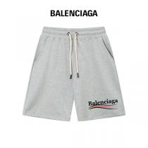 BALENCIAGA コピー ハーフパンツ ロゴ入り カジュアルドローストリングショーツ グレースウェット バレンシアガ