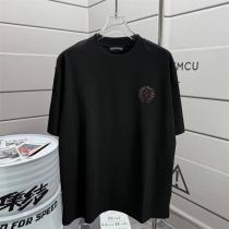 クロムハーツ コピー Tシャツ ホースシューロゴ&レタリングプリント クラシックスタイル CHROME HEARTS