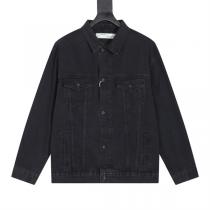  Off-White コピー ジャケット ストリート インダストリアルテーププリント デニム トレンド感溢れる オフホワイト