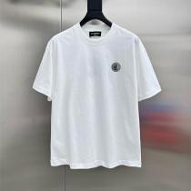 BALENCIAGA 偽物 Tシャツ ワッペンロゴ刺繍 ミニマル カジュアル クルーネック 男女兼用 バレンシアガ