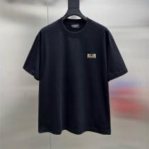 バレンシアガ コピー Tシャツ ワンポイントBBロゴ刺繍 カジュアル クルーネック シンプルコーデ BALENCIAGA