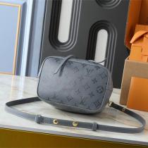 ルイヴィトン 偽物 バケットバッグ シャドウ ブラックレザー仕様 チェーン＆ドローストリング LOUIS VUITTON
