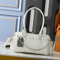 LOUIS VUITTON スーパーコピー ドラムバッグ レザー仕様 ロゴチャーム 2WAYショルダーボストン ルイヴィトン