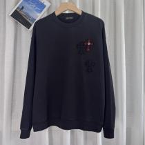 CHROME HEARTS スーパーコピー トレーナー ダークグリーンコットン 刺繍クロスワッペン スウェット クロムハーツ